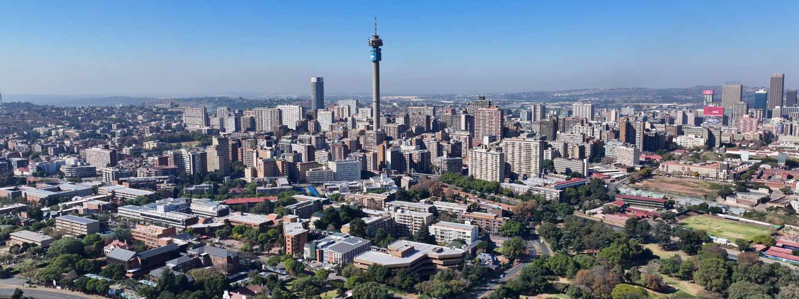 Aerial view of Johnannesburg