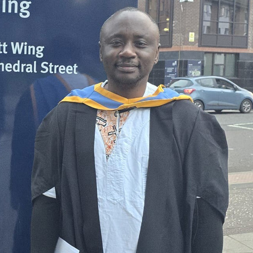 Allan Kisubi on his graduation day