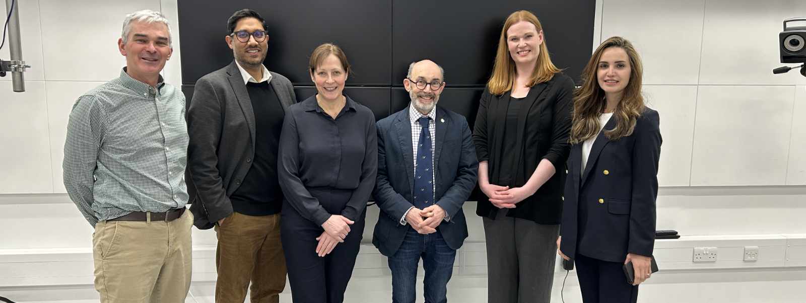 Strathclyde and CHSS delegates gather for the MoU signing at the Sir Jules Thorn Centre