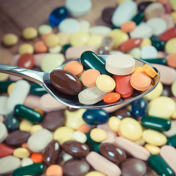 Pile of medicine tablets