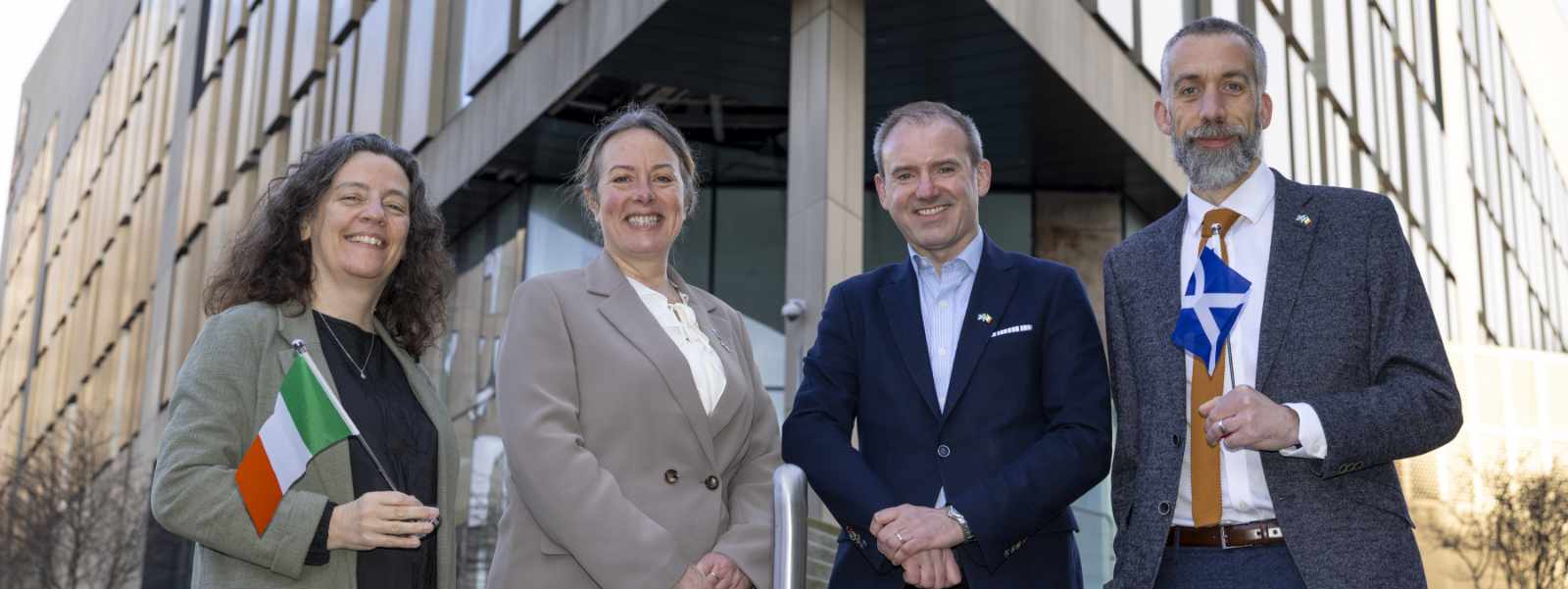 Professor Lorraine Hanlon & Professor Kate Robson Brown of University College Dublin with Professors Stephen McArthur & Malcolm Macdonald of Strathclyde