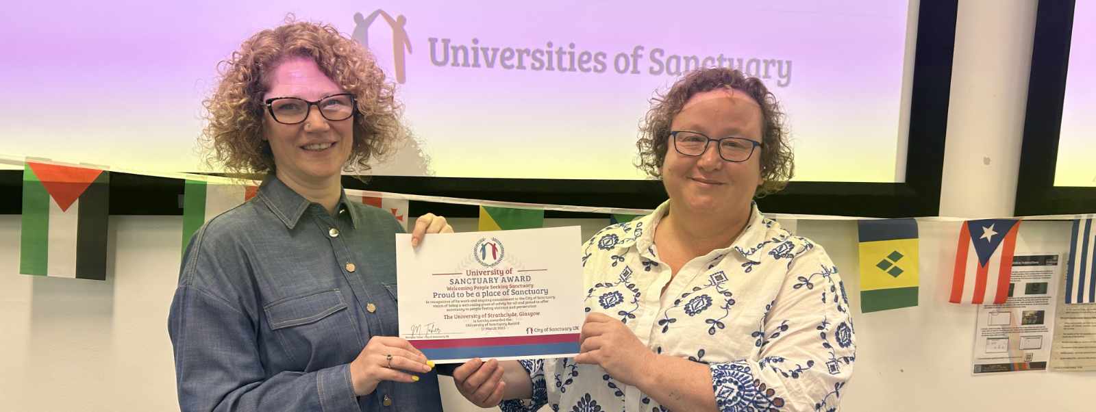 Strathclyde being granted University of Sanctuary status